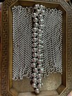 35 Pc Vintage 1 2 In Glass Silver Christmas Ball Ornaments Plus Garland 30ft