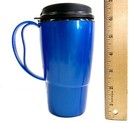 2 Foam Insulated 16oz Thermoserv Travel Mugs Red   Blue