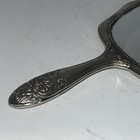 Vanity Mirror Vintage Silver Plated Hand Held Ornate