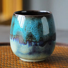 Ceramic Espresso Cups Set Of 2 Kiln-change Espresso Cup 3 52 Oz  2pcs  Blue 