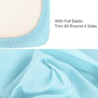 Brushed Microfiber Fitted Crib Sheet Aqua     Soft  Breathable  28x52   8 Pocket