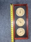 Vtg Sunbeam Triple Gauged Weather Station  Thermometer   Barometer   Humidity