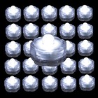 Submersible Waterproof Battery Led Tea Light   Wedding Decoration white  24 Pack