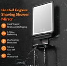 Fogless Shower Shaving Mirror Razor Holder Squeegee And Organizer