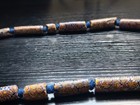 Antique Venetian Millefiori Mosaic Large Glass Trade Beads Strand Of 22 Beads 