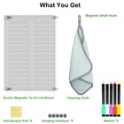 Acrylic Magnetic Dry Erase Board For Fridge  12 x8  Clear Magnetic To Do List   