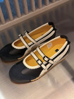 2025 Patou X Onitsuka Tiger Mexico 66 Mary Jane Shoes Black Ballet Flats