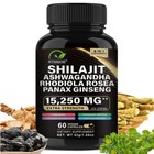 Shilajit Pure Himalayan 9000mg Energy Booster Ashwagandha 2000mg 30 60 120 Caps