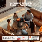 Ikarao S3 Karaoke Machine With Lyrics Screen  2 Wireless Mics  80w Speaker