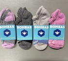 4 Pair Bombas Women s Tri-block Marl Mixed Colors Ankle Sock Size Medium