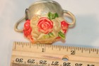 Antique Celluloid Mixed Flowers In Pot Two Handles  Tape Measure novelty figural