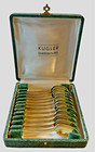 18k Goldplated French Silver Demitasse Spoons  Set Of 12 By Edouardo Deetjen