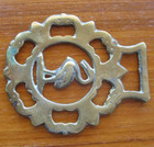 Vintage British   Horse Brass Design Medallion -pelican