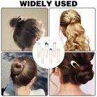 6 Pcs Metal U Shaped Hair Pin Stick French Hair Pin Vintage Metal Hair Fork Eleg