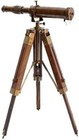 Nautical Brass Antique Telescope Spyglass With Wooden Stand Home Decor Gift