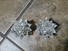 Vintage Lucite Acrylic Art Deco Retro Star Salt   Pepper Set Shakers Mcm Spikey