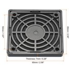 2pcs 60mm Cooling Fan Filter With Screw Abs Ventilator Grill Guard Black