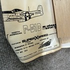 1972 Comet P-51d Mustang Balsa Wood Flying Model Kit 22  Wingspan 1624 Vintage