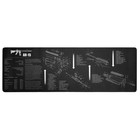 Ar-15 Gun Cleaning Mat 31 x12   Non-slip Neoprene Armorer Bench Pad With Explode