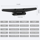 4 Pcs 4 Inch Boat Cleat  Dock Cleat  Nylon  Kayak Rope Tie Cleat  Rope Cleat