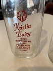 Vintage John Kristin Dairy Pint 1 2 Pint Milk Bottle Pullman Wentworth Chicago