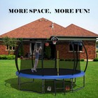 12ft Recreational Trampoline W safety Enclosure Net   Ladder Outdoor Trampoline