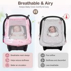 Baby Car Seat Cover With Breathable Mesh Window Infant Car Seat Canopy