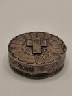 Antique Sterling Silver Pyx Host Trinket Pill Box