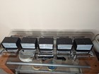 Vintage Georgia Pacific Chrome   Black Double Sided Napkin Holder Dispense   5x 