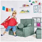 New Yourigami Kids Convertible Play Fort  12 Foam Cushion Pieces Green 1739385