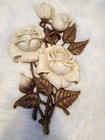 Syroco Rose Flower Wall Hanging Plaque 4460 Made In The Usa 1962 Mcm