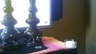 Medevil Candle Holders With Dragons And The Devil