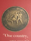 Two Bicentennial Anniversary 1776-1976 Bronze Medals Daniel Webster john Adams 