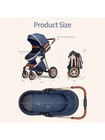 3 In 1 Luxury Pram High Landscape Baby Stroller Folding Pushchair