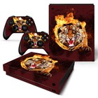 Xbox One X Console Skin Decal Sticker Tiger Animal   2 Controller Custom Design