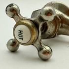Antique Hot Water Sink Faucet With Porcelain Cross Handle