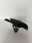 Cast Metal Bronze Raven Crow Bird Decorative Figurine 3   x 4   