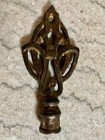 Large Antique Art Deco Brass Patina Lamp Finial C1930-40s  4-1 4  Tall
