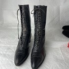 Antique Victorian Boots Womens Leather High Top Lace Up High Heel Shoes