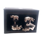 Deakin   Frances Sterling Silver Elephant Cufflinks-new With Box