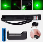2x 6000mile Green Laser Pointer Lazer Pen High Power Visible Beam Light battery