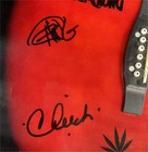 Cheech   Chong Signed Autographed Pickguard Huntington Red Guitar W719180