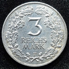 Silver 1925-f Germany 3 Mark 1000th Anniversary Of Rhineland   Au unc Condition