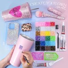 Lotwow 35000 Pcs Resin Jelly Rhinestones Kit  X-large  24 Colors 3mm