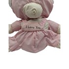 Vintage Fisher Price Puffalump 1986 Pink Bear I Love You Parachute Plush