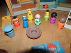 Vtg Fisher Price Play Family  938 Sesame Street Apartment Complete  Chalk eraser