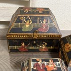 Rajadthani Hand-painted Nesting Boxes-vintage Indian Wooden Box Set 1970s