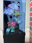 Vintage 1980   s Fiber Optic Color Changing Flower Lamp Light 10 Inch Tall