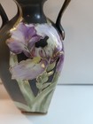 Vintage Hand Painted Nippon Vase W iris Pattern Rare