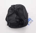 Adidas Mini Synthetic Leather Backpack Black Silver Bag Cl5457